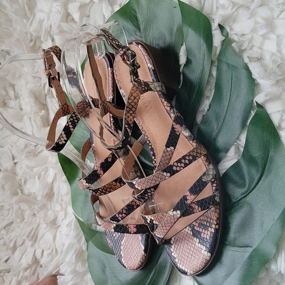 Madewell The lori sandals in snake Embossed leather - Picture 6 of 12